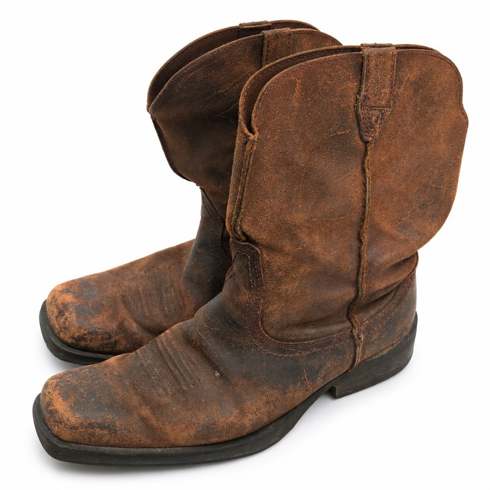 Ariat Men's Rambler Brown Leather Distressed Cowboy Boot Size US 12 D 10006715